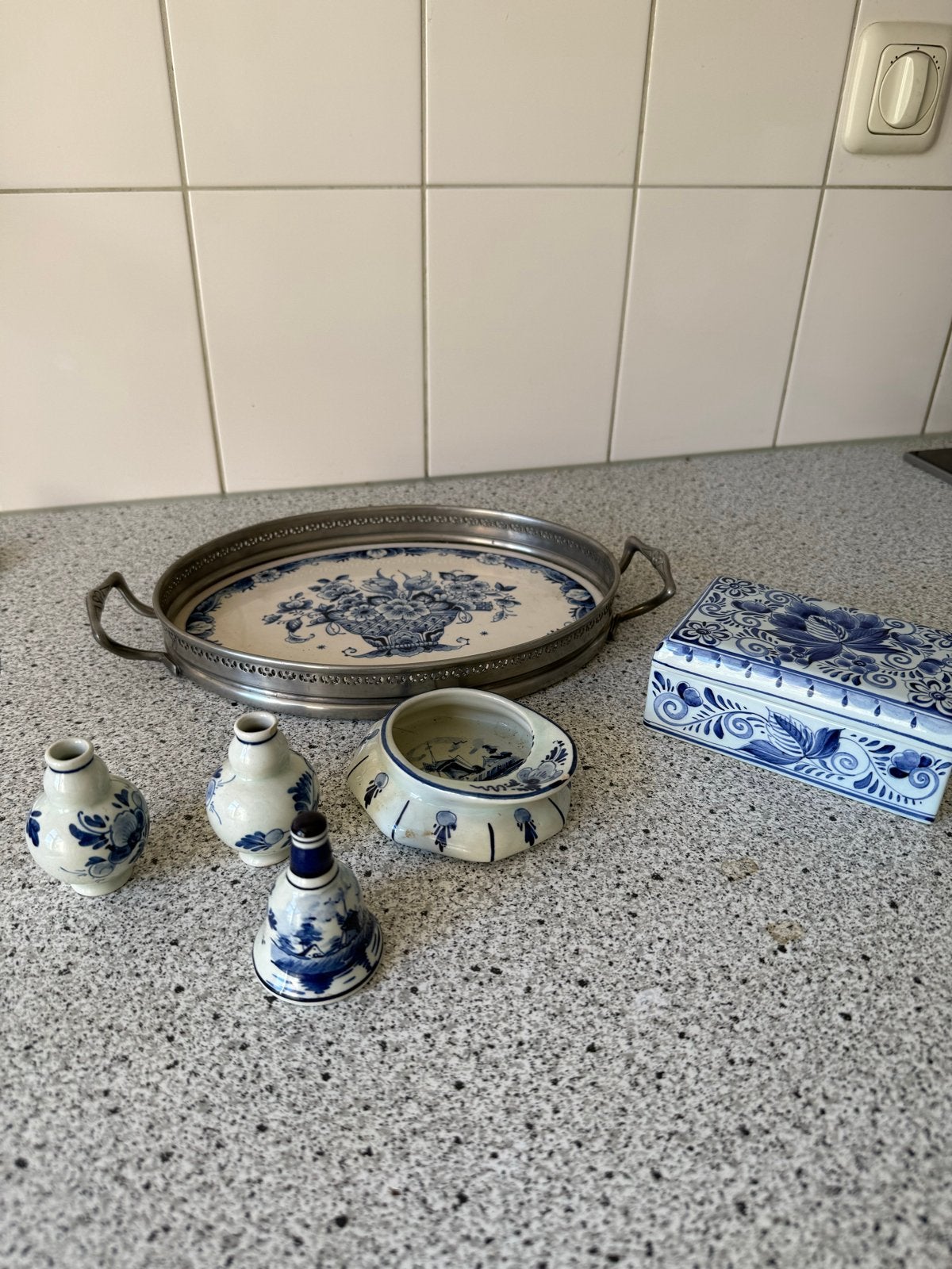 Delfts Blauw Collectie: Dienblad, Doosje, Vaasjes & Meer, Ophalen of Verzenden