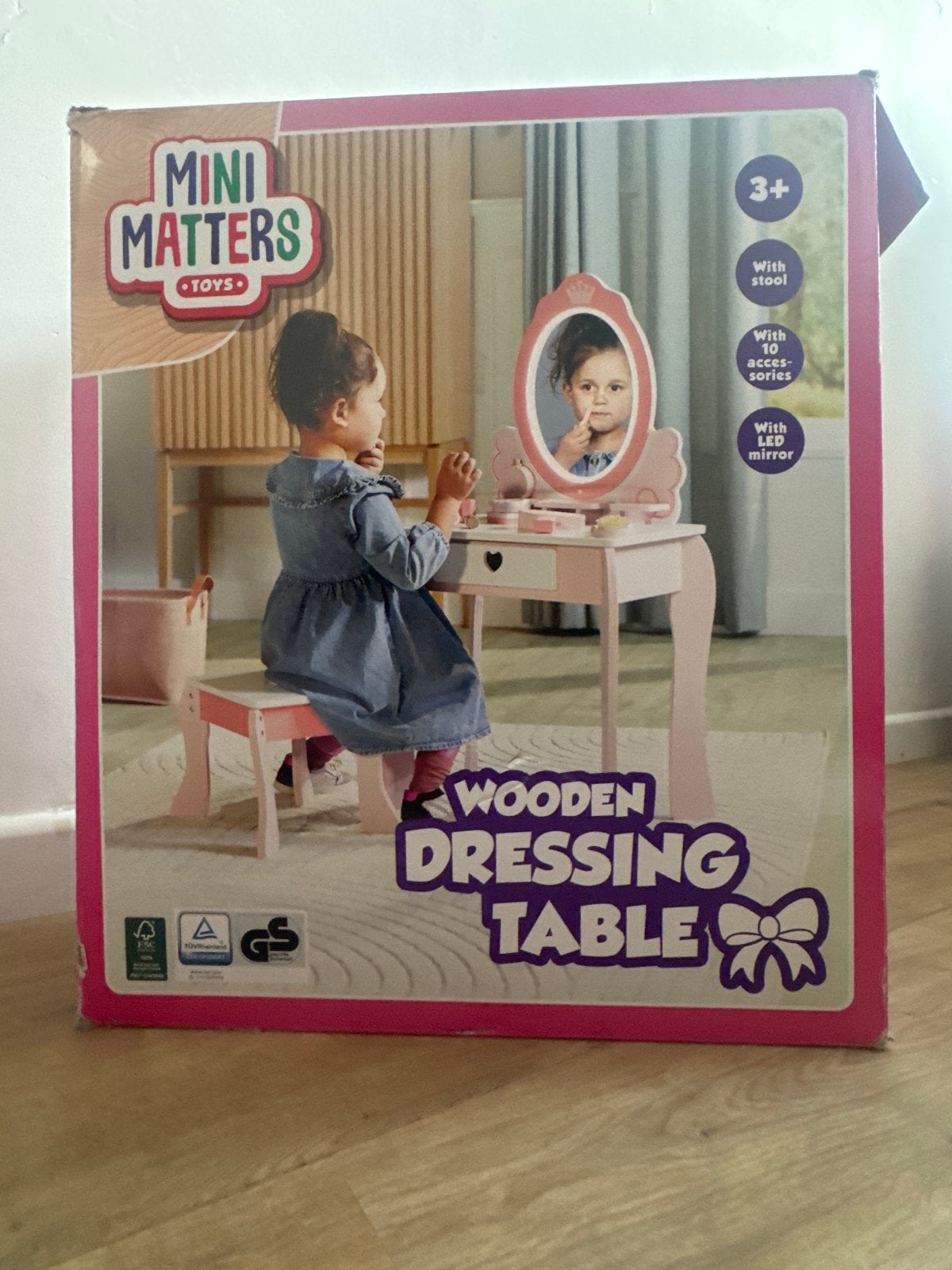 Mini Matters Houten Kaptafel met Krukje en Accessoires, Kinderen en Baby's, Ophalen of Verzenden, Nieuw, Meisje