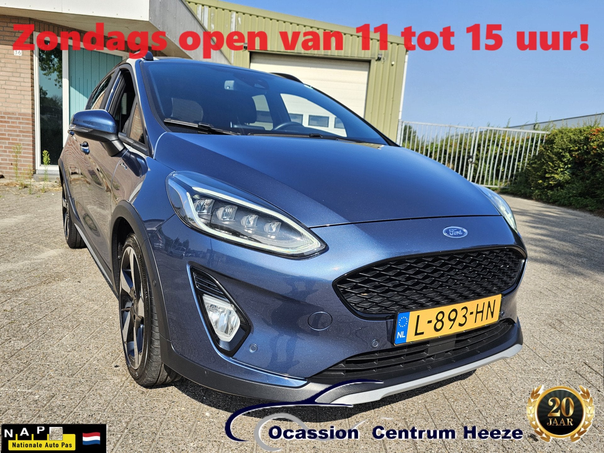 Ford Fiesta 1.0 Hybr ACTIVE X, 1e Eig! Camera! Carplay! 12 m, Auto's, Ford, Voorwielaandrijving, Gebruikt, Blauw, 49 €/maand