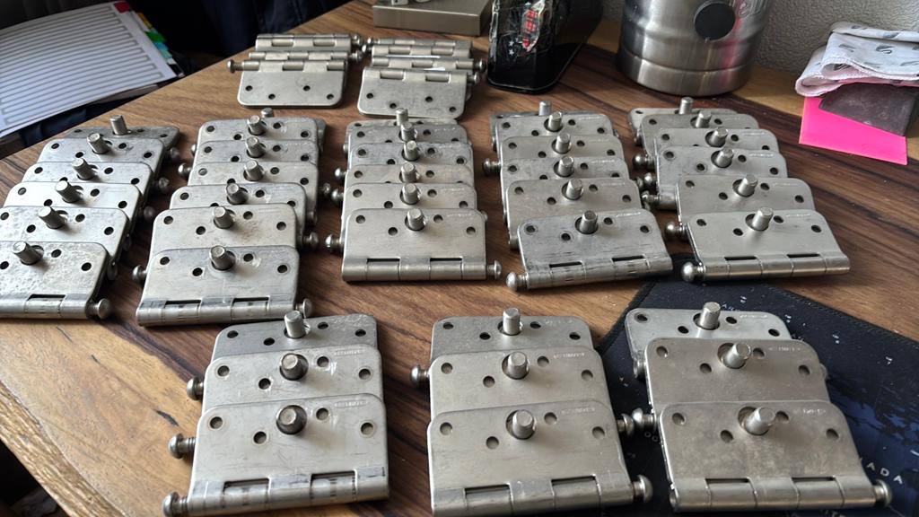 40 veiligheidsscharnier rvs stainless axa 8 scharnier pen, Ophalen of Verzenden, Nieuw, Rvs, Scharnier