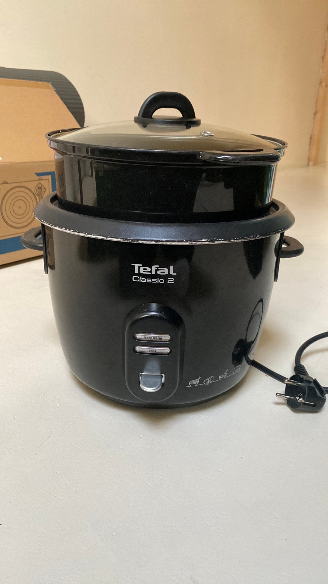 Rijstkoker met stoommand Tefal, Ophalen, Vaatwasmachinebestendig, Gebruikt