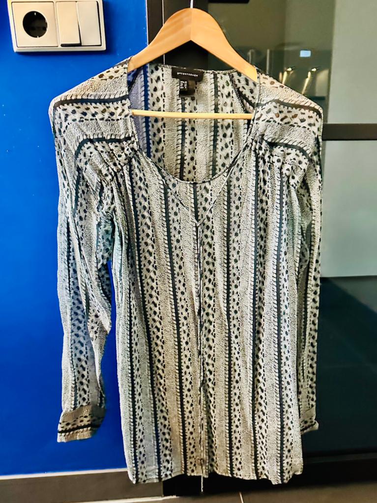 2LOVE Tony Cohen Lea see-through blouse maat M, Maat 38/40 (M), Ophalen of Verzenden, Grijs, Gedragen
