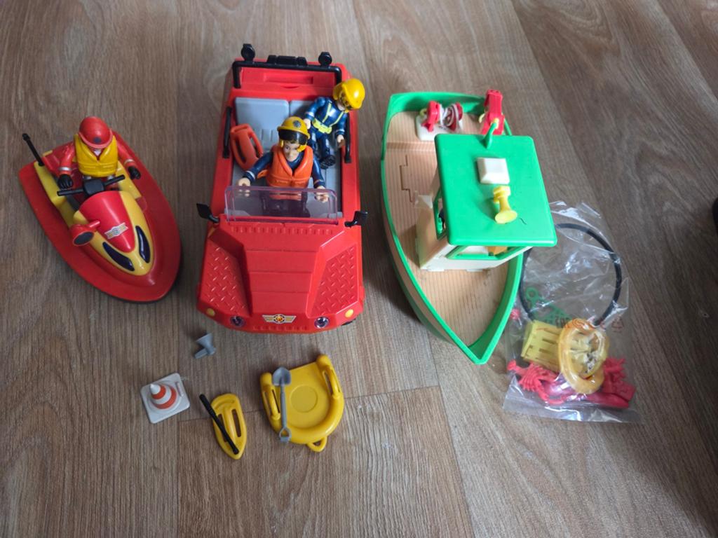 Brandweerman Sam speelset met voertuigen en figuren, Kinderen en Baby's, Speelgoed | Actiefiguren, Ophalen, Gebruikt