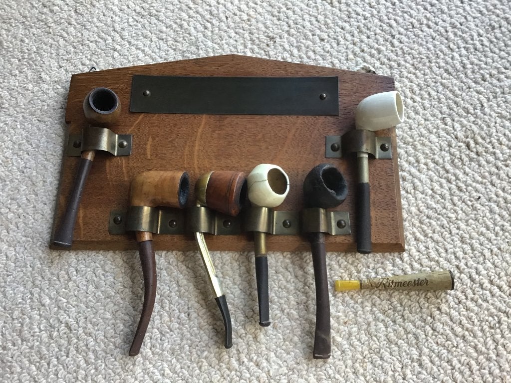 antiek pijpenrek met 6 pijpen, Ophalen of Verzenden