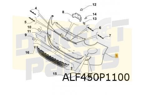 Fiat 500e voorbumper (te spuiten) Origineel!  735743307, Auto-onderdelen, -, -, Nieuw, Bumper