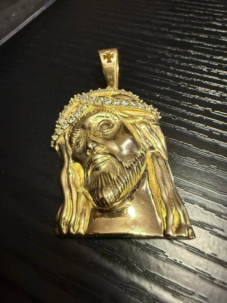 Prachtige 14 karaats gouden jezus hanger, Ophalen of Verzenden, Nieuw, Goud, Goud