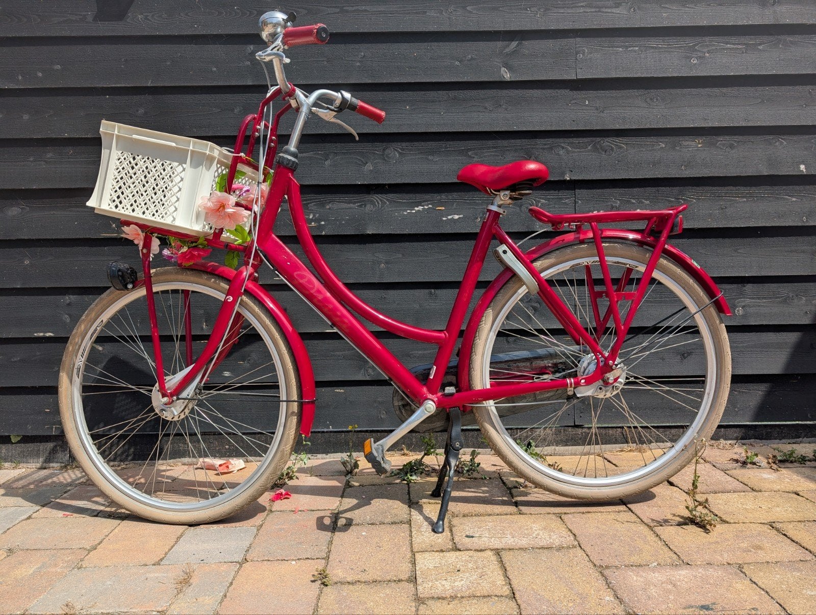 Batavia Diva Damesfiets - Rode Stadsfiets met Mand, Ophalen, Gebruikt, Overige merken, Versnellingen
