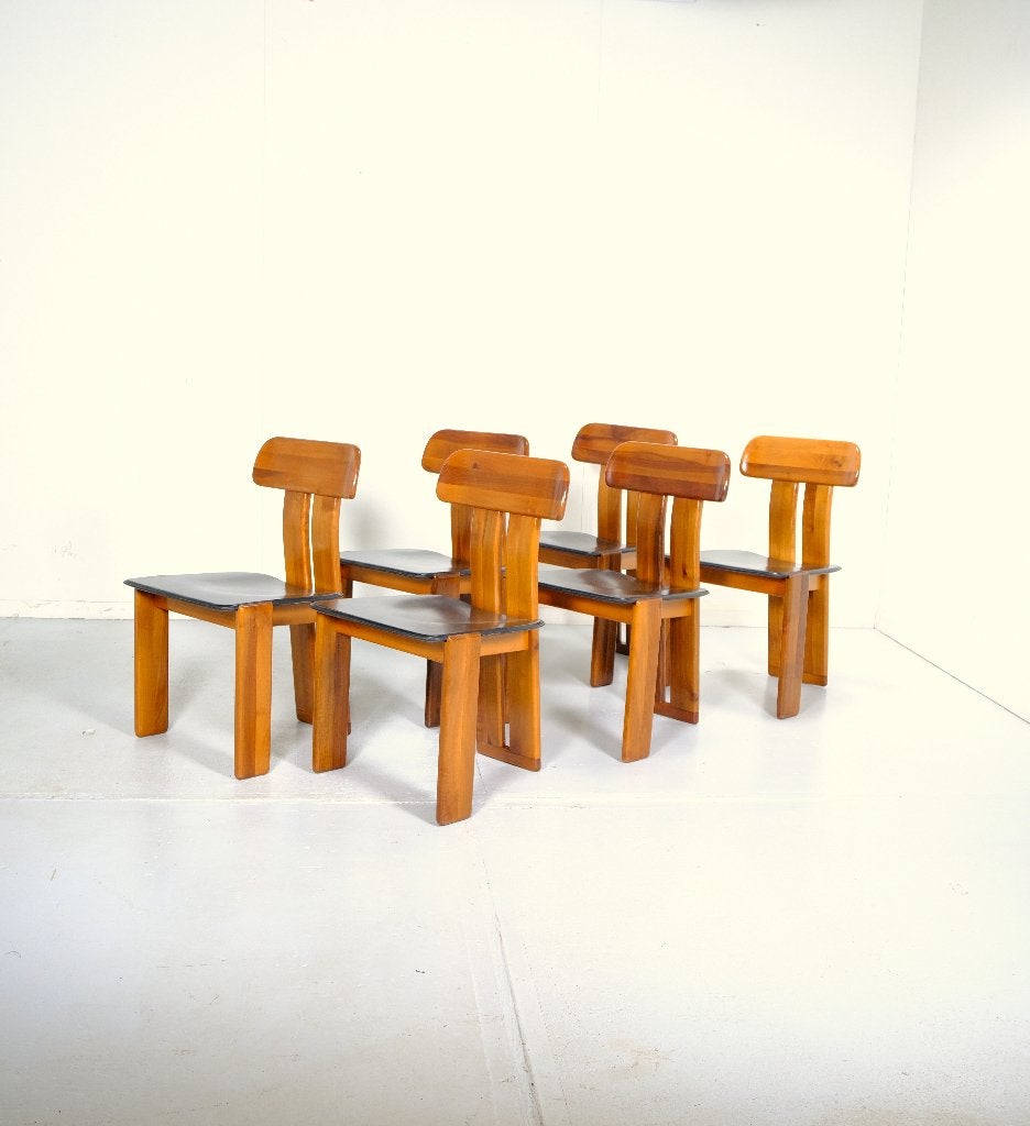 Stoelen (Saporro, Mario Marenco, Mobil Girgi), Ophalen, Blauw, Design, Hout