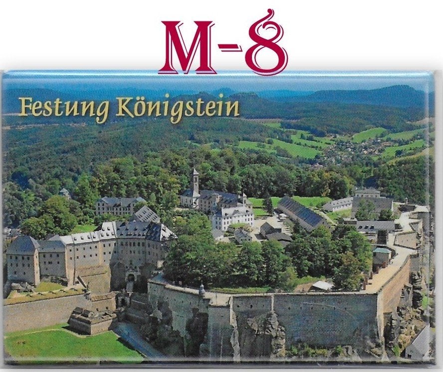 M8 Koelkastmagneetje Festung Konigstein Sächsische Schweiz, Ophalen of Verzenden, Zo goed als nieuw