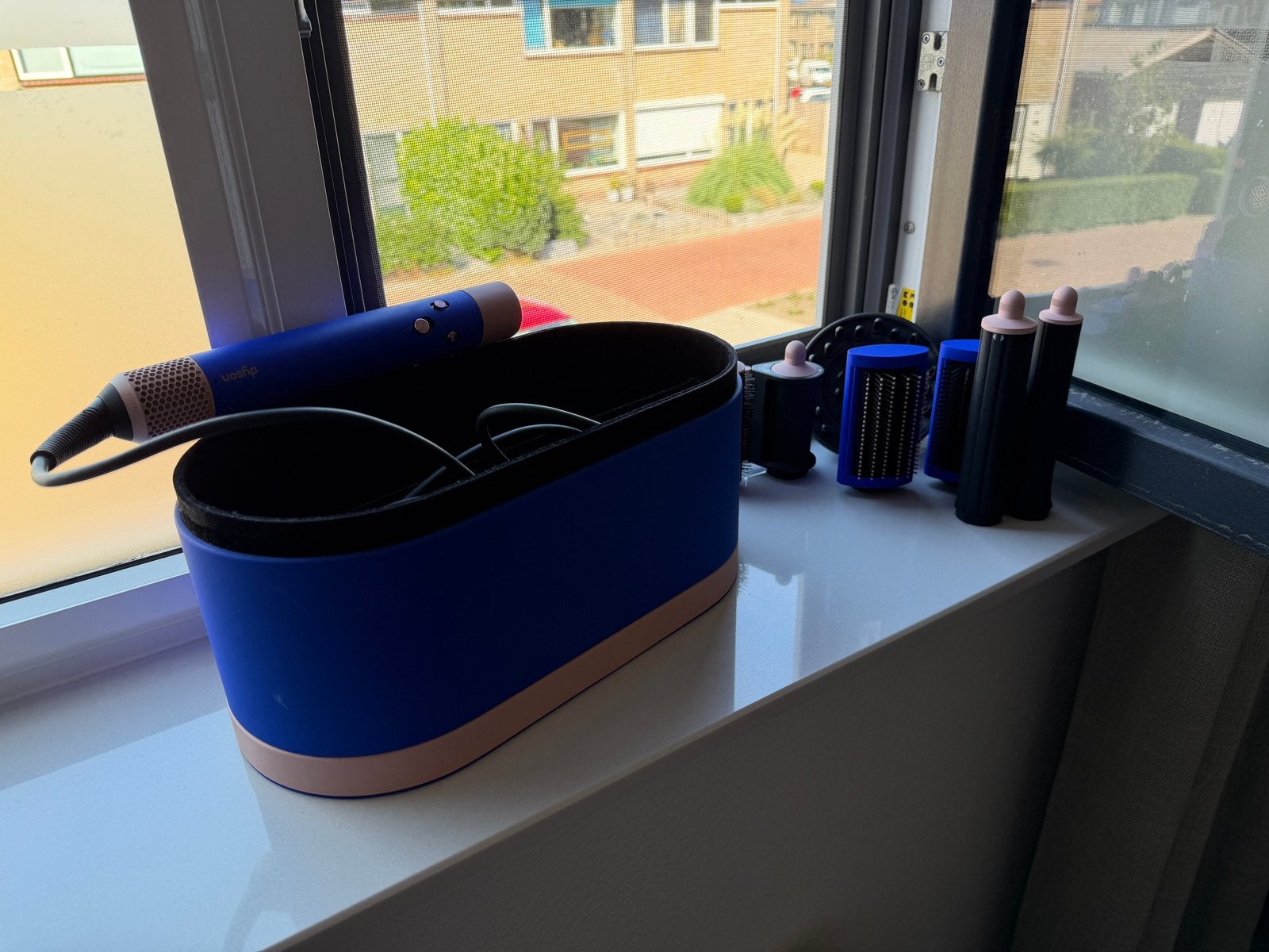 Dyson Airwrap Complete Long Blauw - Zo goed als nieuw, Ophalen, Zo goed als nieuw, Krultang of Stijltang