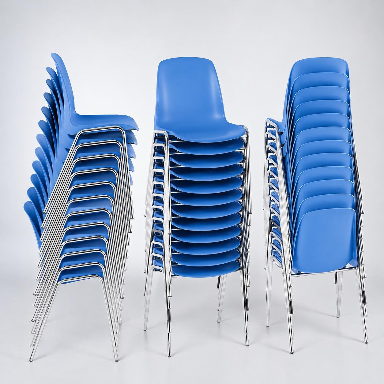 Kantinestoelen stapelstoelen zaalstoelen kuipstoelen nieuw, Huis en Inrichting, Ophalen, Kunststof, Blauw, Nieuw
