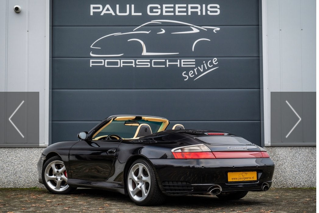 Porsche 911 3.6 Carrera 4S Cabriolet AUT 2004 Zwart, Auto's, Porsche, Automaat, 1595 kg, Cabriolet, Zwart