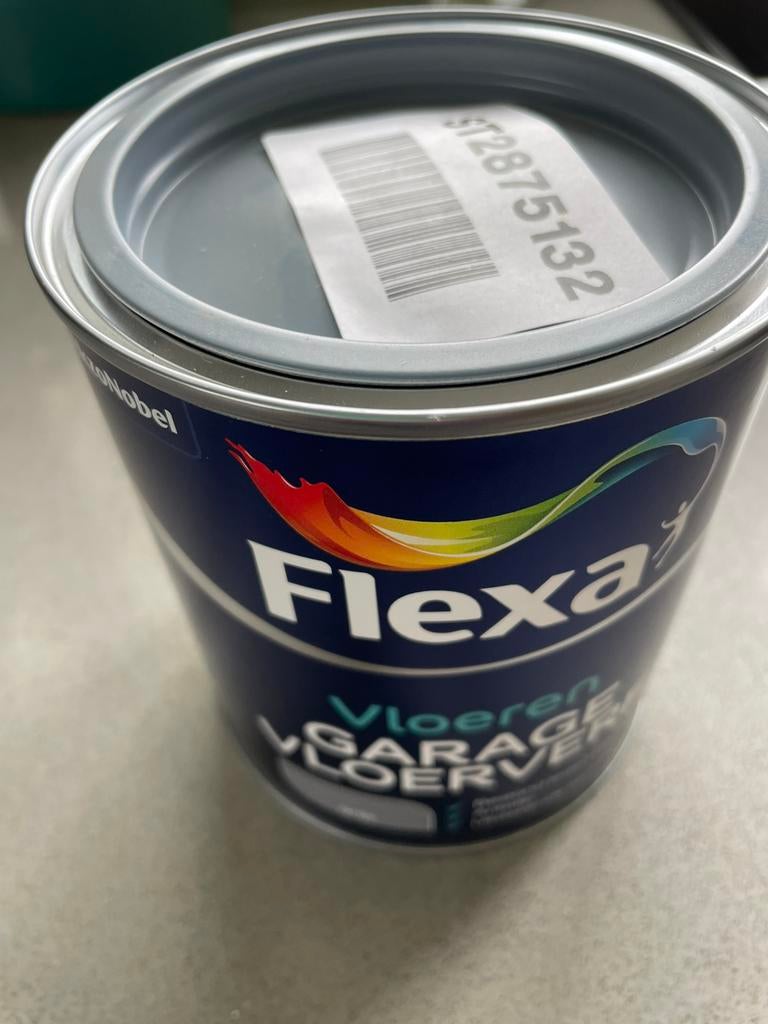Garage vloerverf grijs flexa 0,75 l, Ophalen, Zo goed als nieuw, Grijs