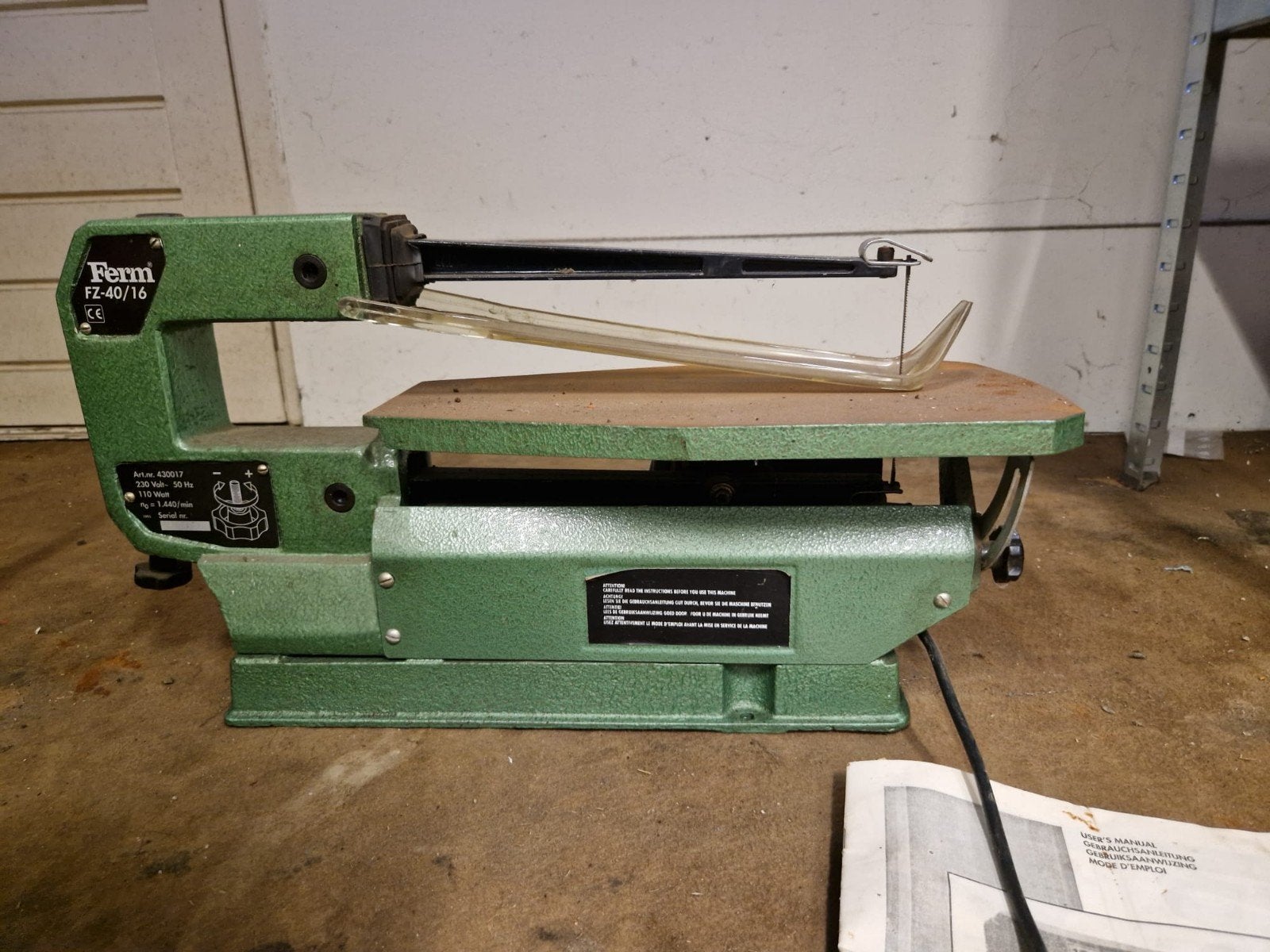 Ferm FZ-40/16 Figuurzaagmachine - Gebruikt, Ophalen, Minder dan 30 mm, Gebruikt, Ferm