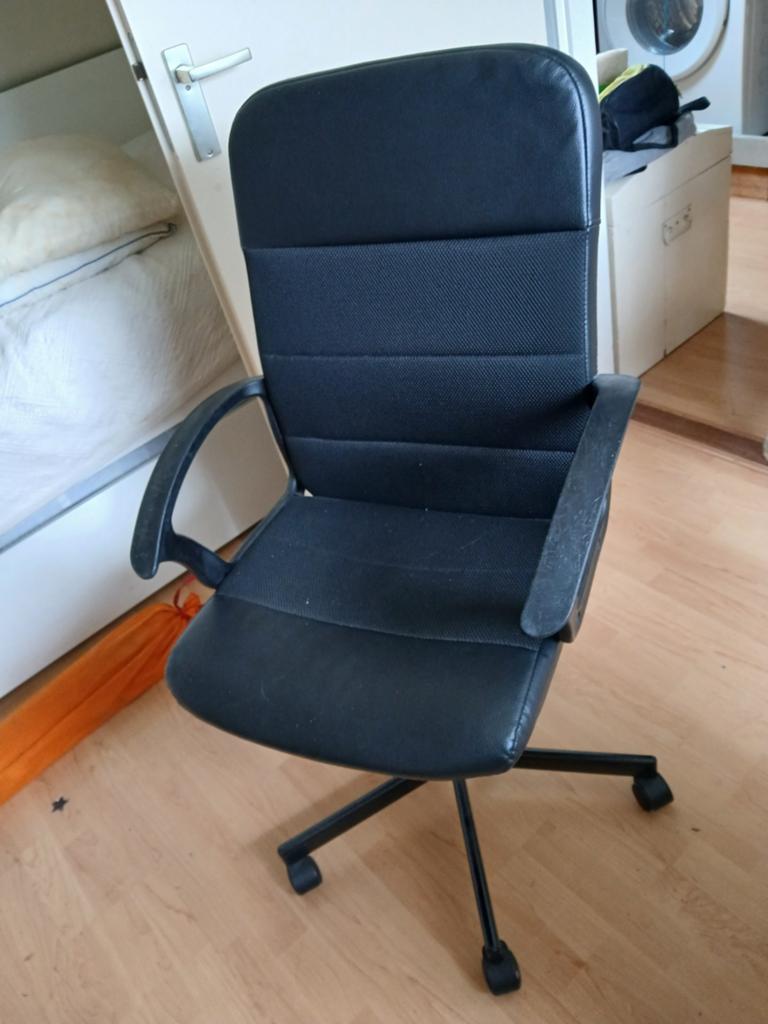 Bureaustoel, Ophalen, Gebruikt, Zwart