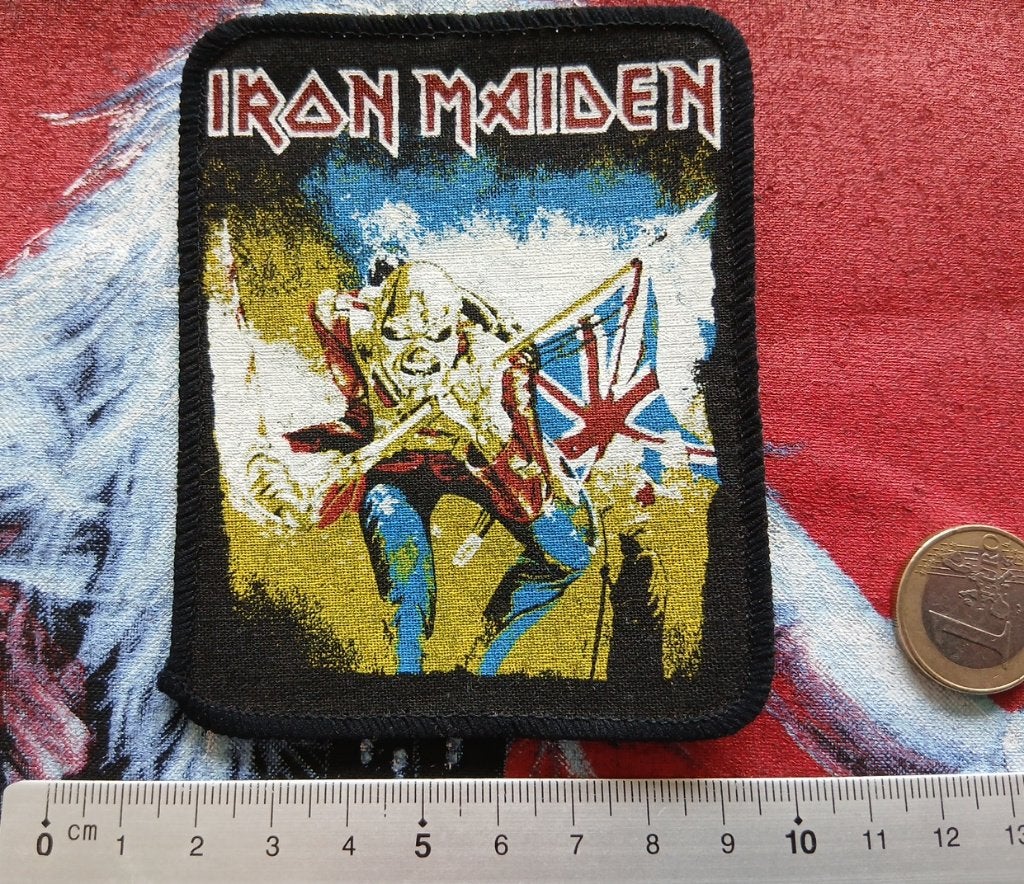 Iron Maiden vrij zeldzame vintage 1983 patch 145 The Trooper, Verzenden, Nieuw, Kleding