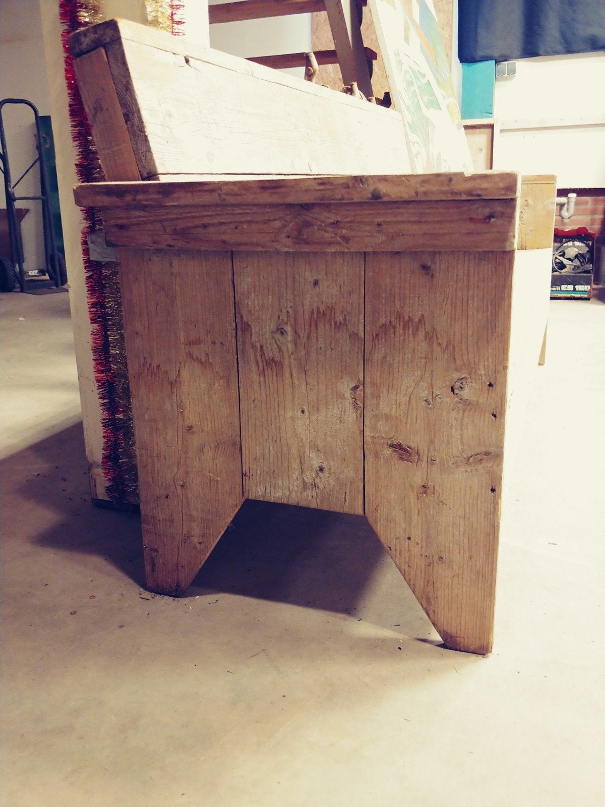 steigerhouten bank, Ophalen, Hout