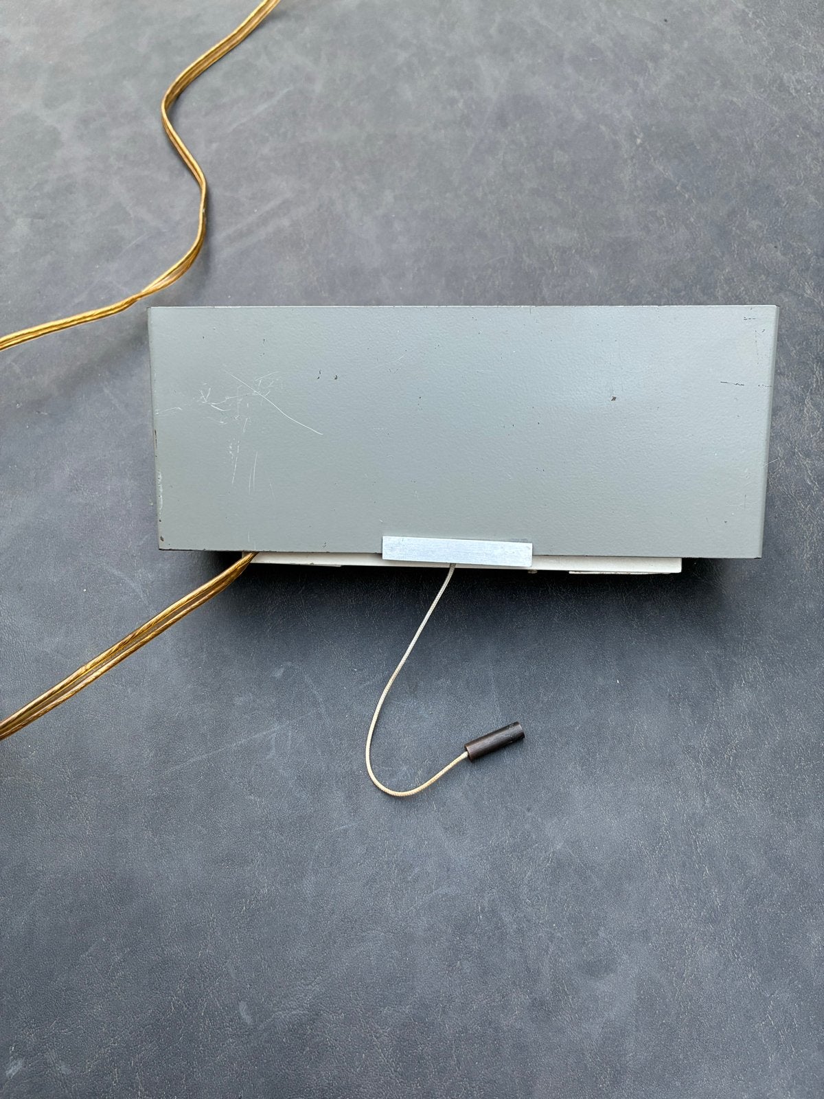 Vintage Louis Kalff stijl wandlamp - Philips - Grijs metaal, Ophalen of Verzenden