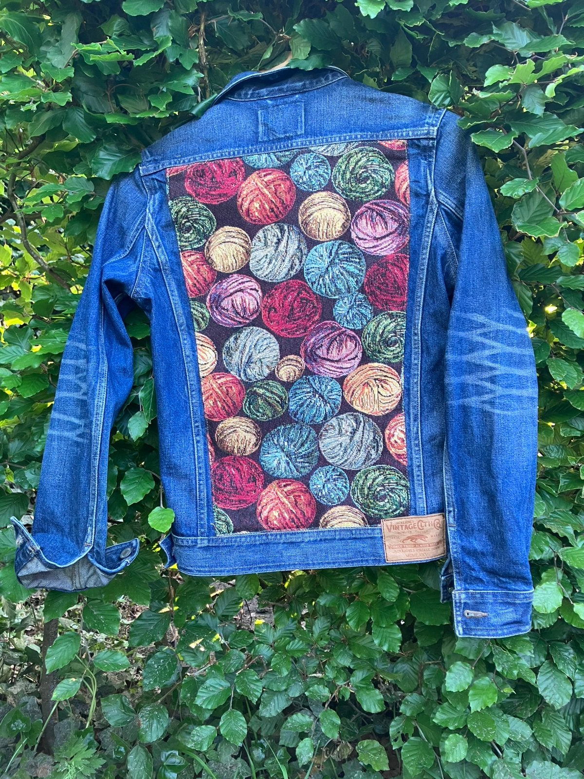 Spijkerjack met applicatie maat s, Ophalen of Verzenden, Nieuw, Maat 38/40 (M), Blauw