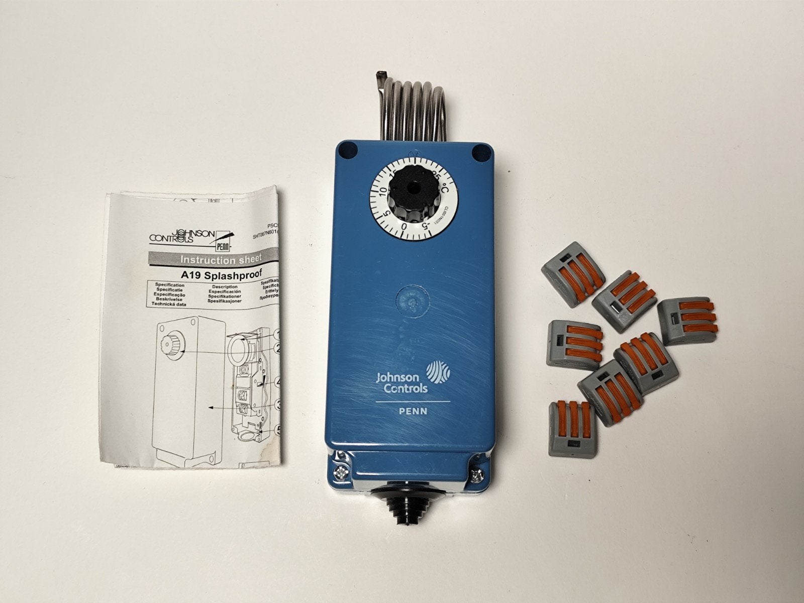 Johnson Controls Penn A19BRC-9250 Temperatuurregelaar -5/28, Johnson Controls Penn, Johnson Controls International plc, 5757 N. Green Bay Ave., Milwaukee, WI 53209, USA