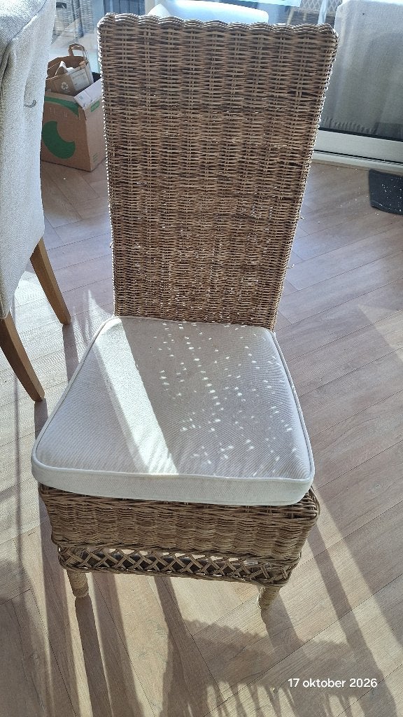 Riviera maison stoel rotan, Ophalen, Gebruikt, Bruin, Riet of Rotan