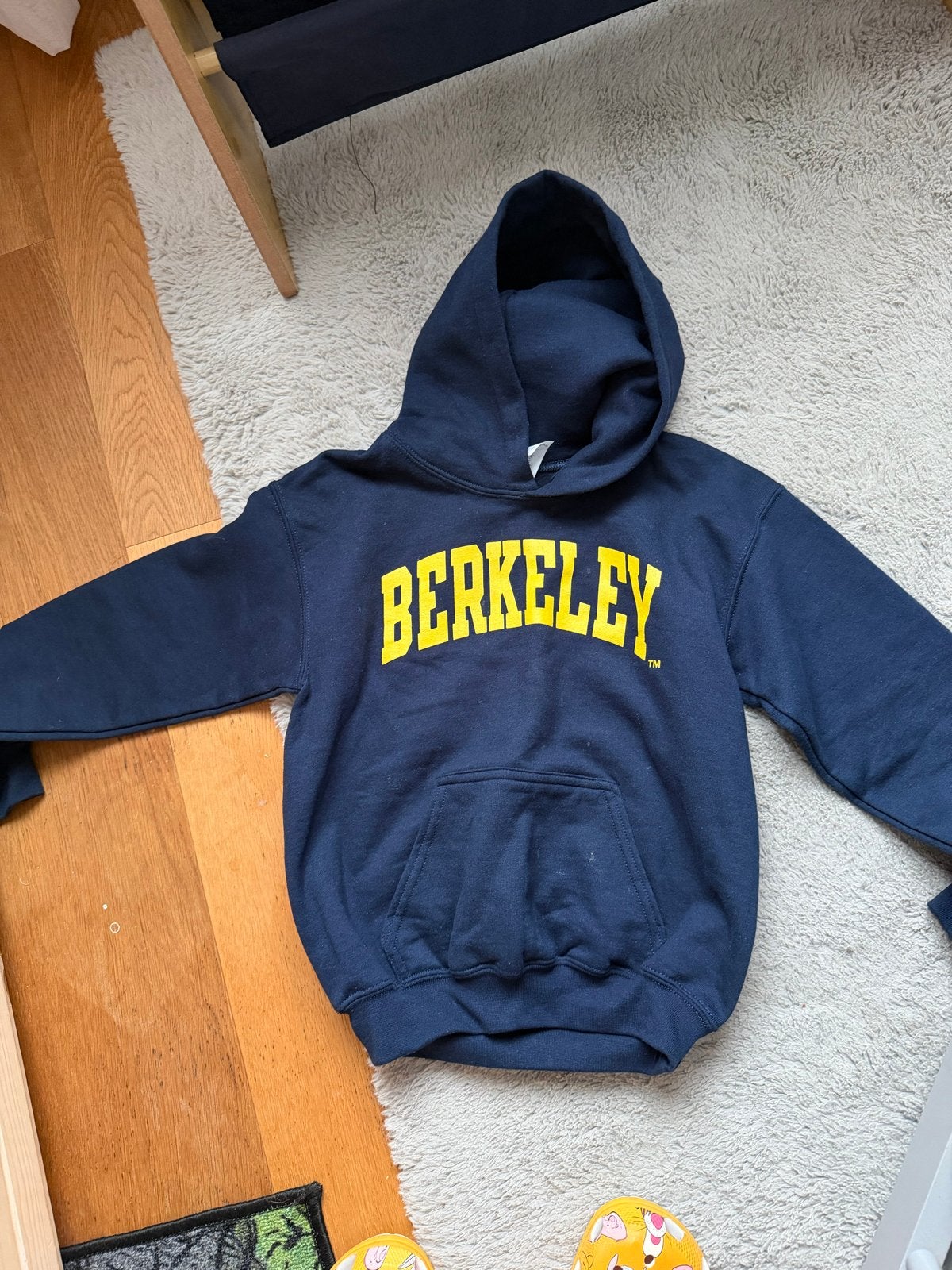Berkeley sweatshirt - Donkerblauw met geel logo, Ophalen of Verzenden, Gebruikt, Jongen of Meisje