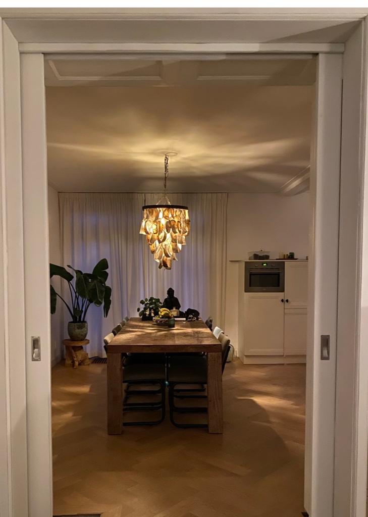 Unieke sfeervolle oesterlamp, Ophalen, Zo goed als nieuw, Overige materialen, 50 tot 75 cm