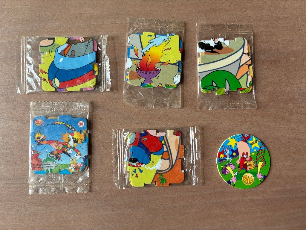 Looney Tunes Qubix + 1 olympic flippo, Verzamelen, Ophalen of Verzenden, Looney Tunes, Zo goed als nieuw, Overige typen
