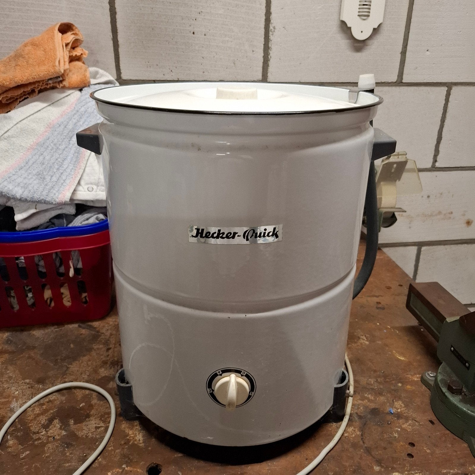 camping wasmachine emaille ronde trommel, Witgoed en Apparatuur, Wasmachines, Minder dan 4 kg, Ophalen, Minder dan 1200 toeren