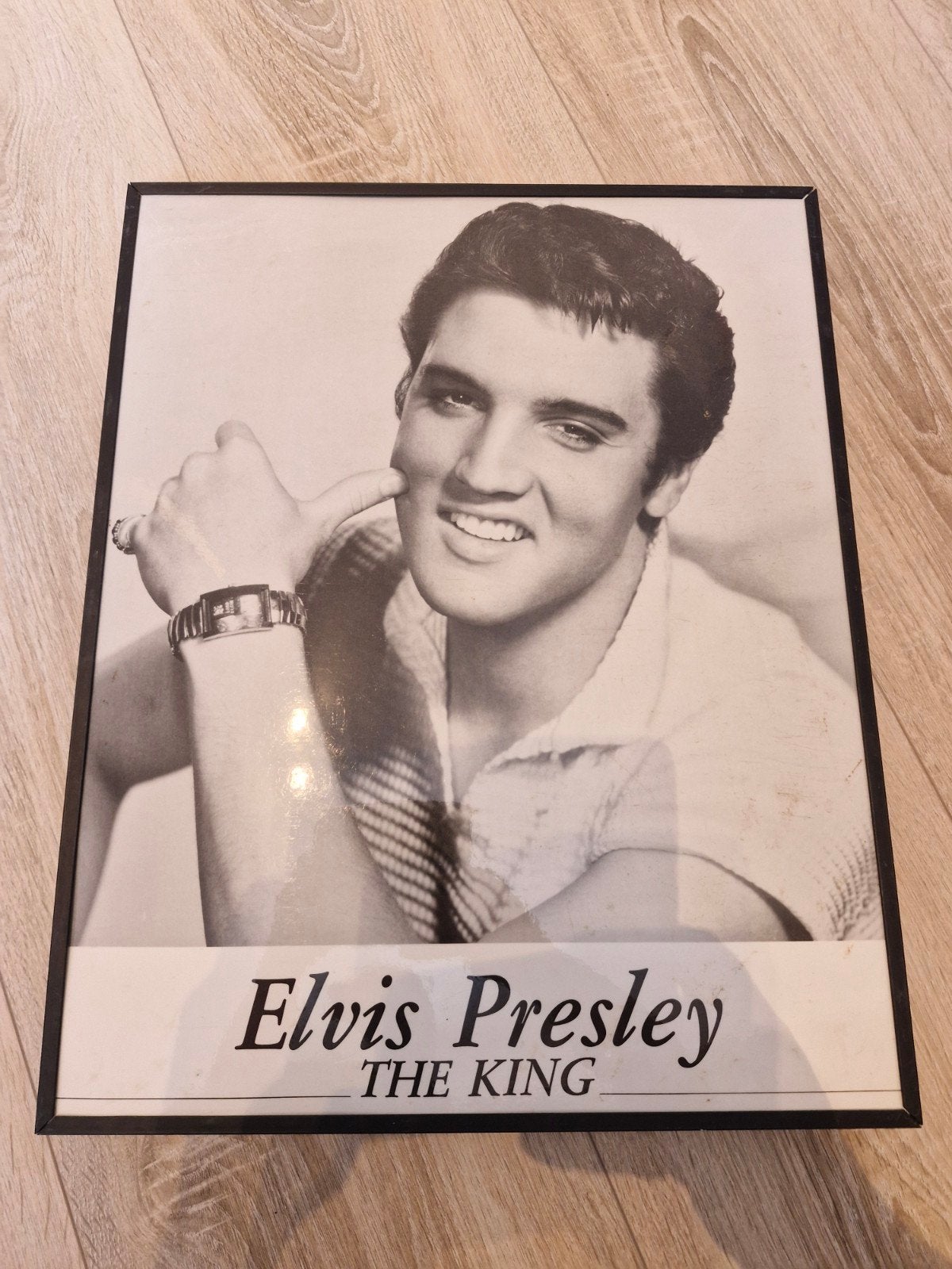 Elvis Presley "The King" Poster, Ophalen of Verzenden, Gebruikt, Poster, Artwork of Schilderij