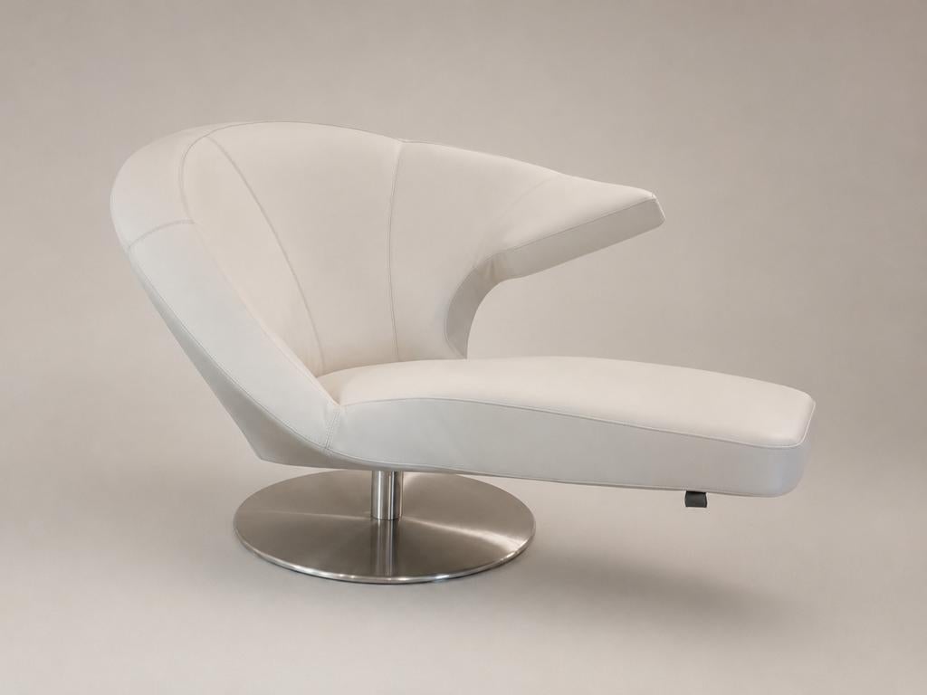 Leolux Parabolica Fauteuil - Design en Comfort, Ophalen, Leer, Zo goed als nieuw, 100 tot 125 cm