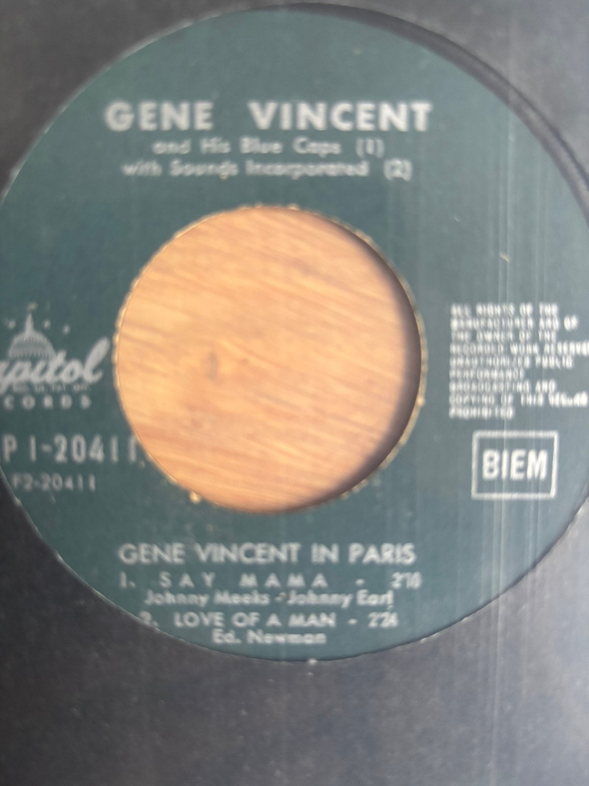 Gene Vincent in Paris 7 inch vinyl EP, Gebruikt, 7 inch, Ophalen of Verzenden, EP