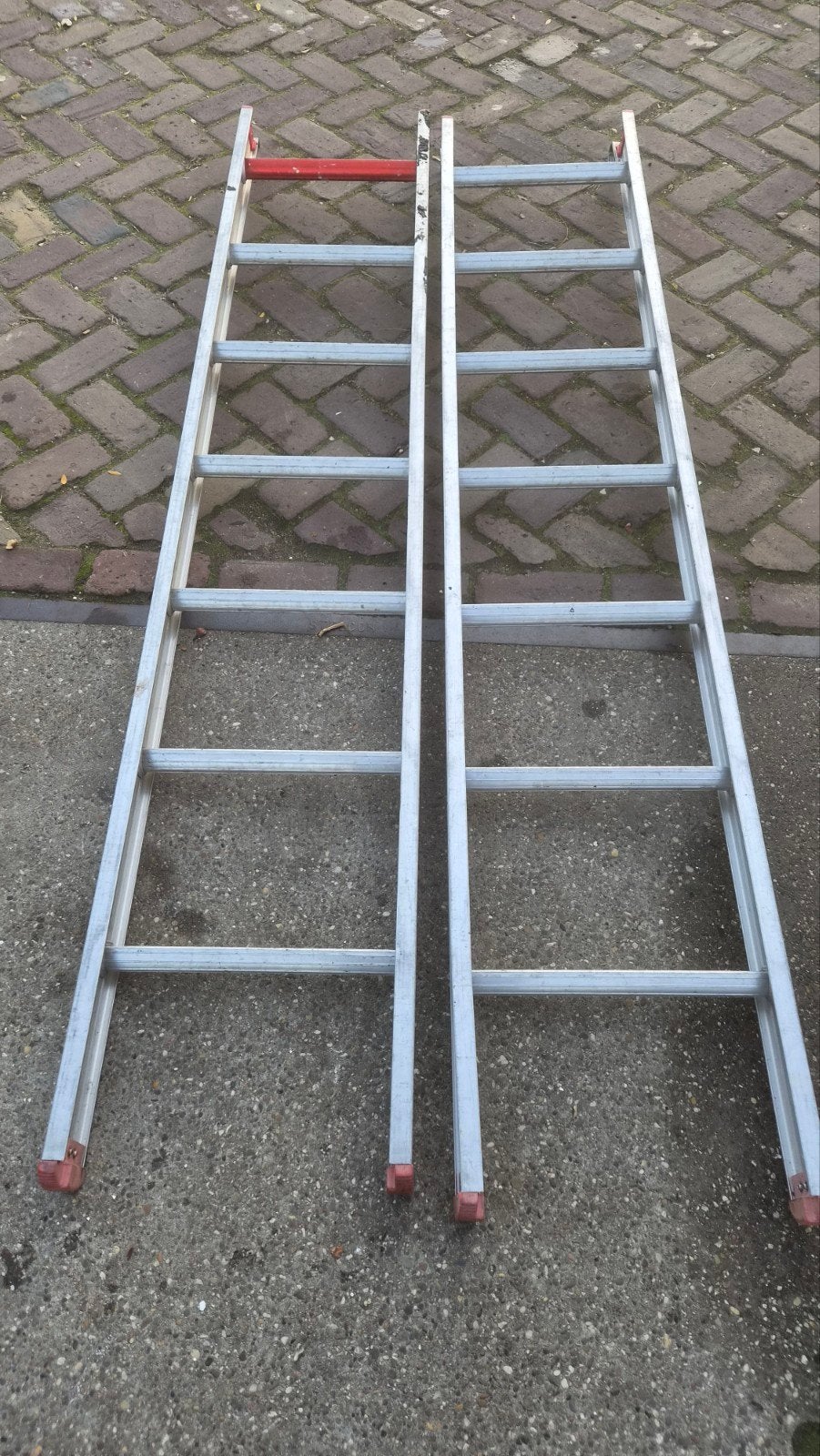 te koop aluminium altrex panlat ladder 7 sports, Altrex, Ophalen of Verzenden, 4 meter of meer