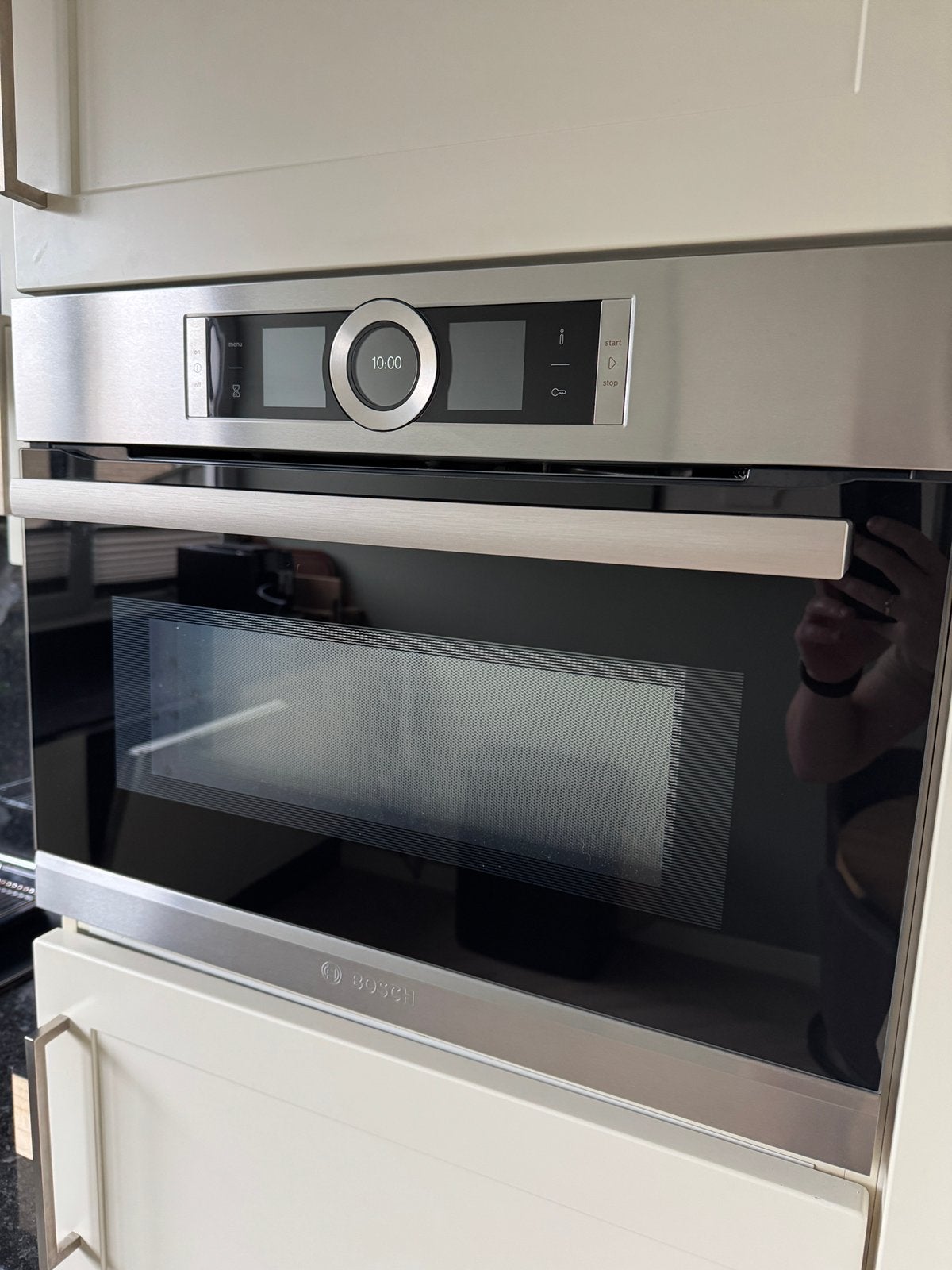 Luxe, defecte compact oven met magnetron Bosch CMG636NS2/53, Ophalen, 45 tot 50 cm, Bosch, Inbouw