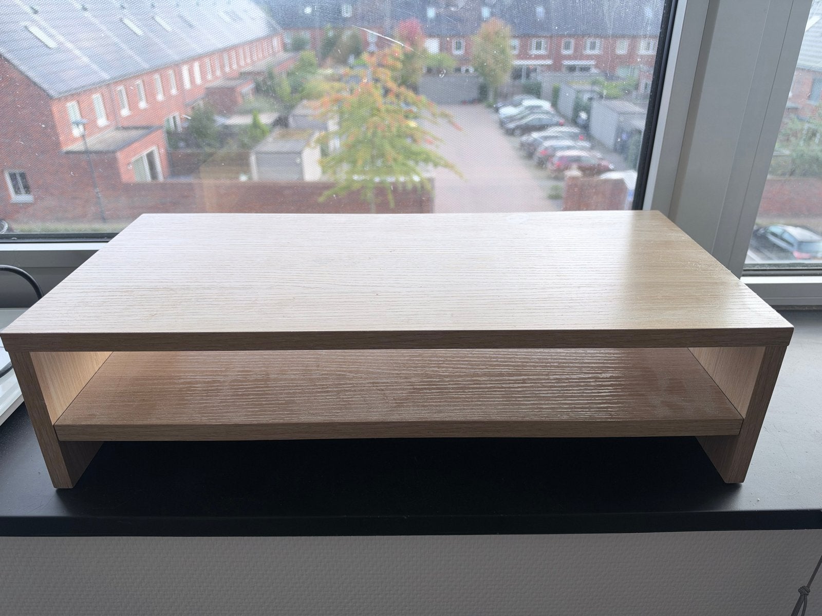 Houten monitorstandaard / moniter stand wooden, Computers en Software, Ophalen, Gebruikt