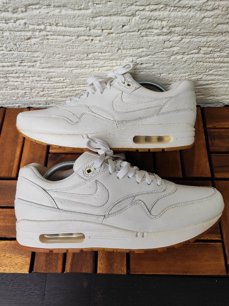 Nike Air Max 1 Leather PA "White Ostrich" Gum, EUR: 44, Verzenden, Wit, Nike, Sneakers of Gympen