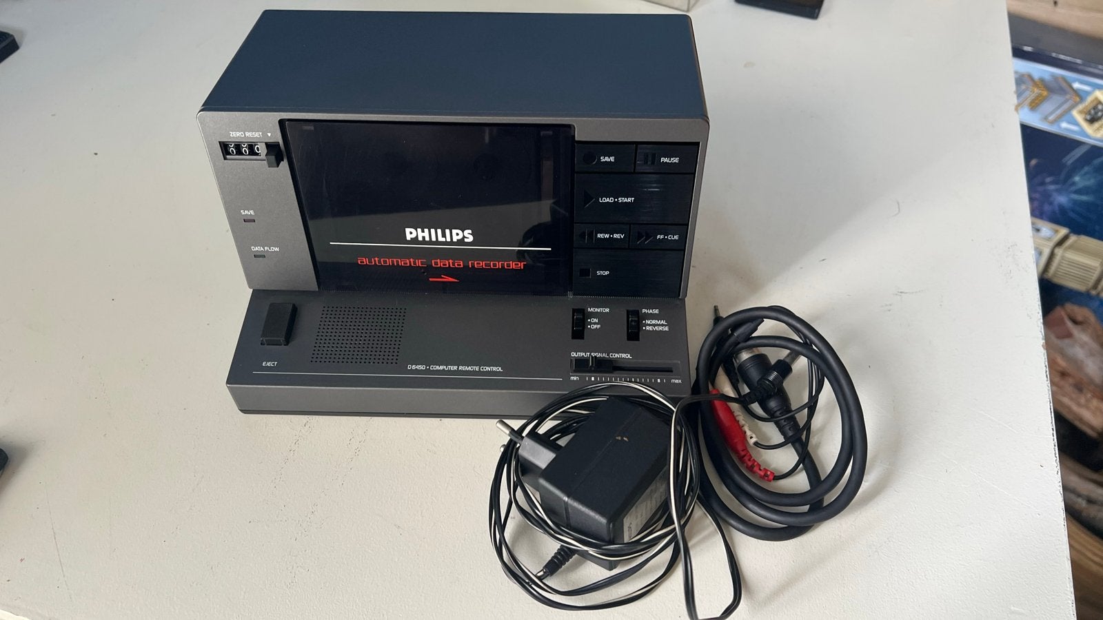 Philips NMS-1515 / D6450 datarecorder met kabels defect, Computers en Software, Vintage Computers, Ophalen of Verzenden