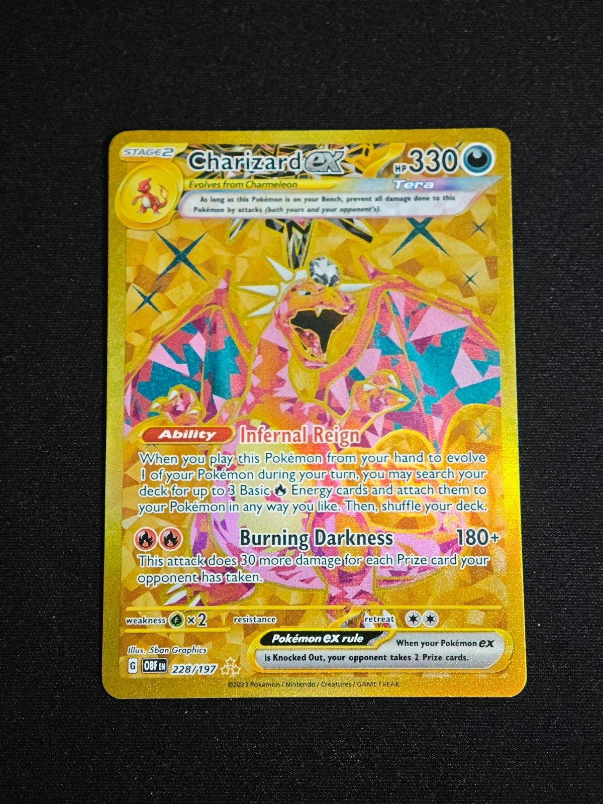 Charizard ex 228 Obsidian Flames, Hobby en Vrije tijd, Verzamelkaartspellen | Pokémon, Ophalen of Verzenden, Zo goed als nieuw