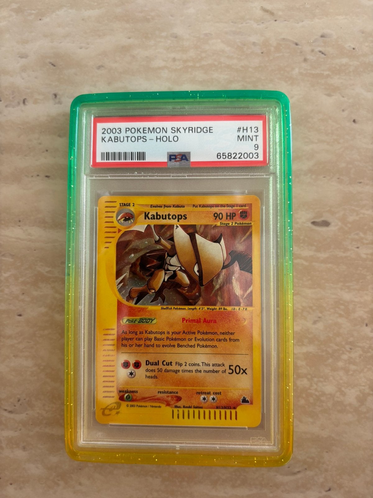 Kabutops Skyridge Holo psa 9 H13, Ophalen, Zo goed als nieuw