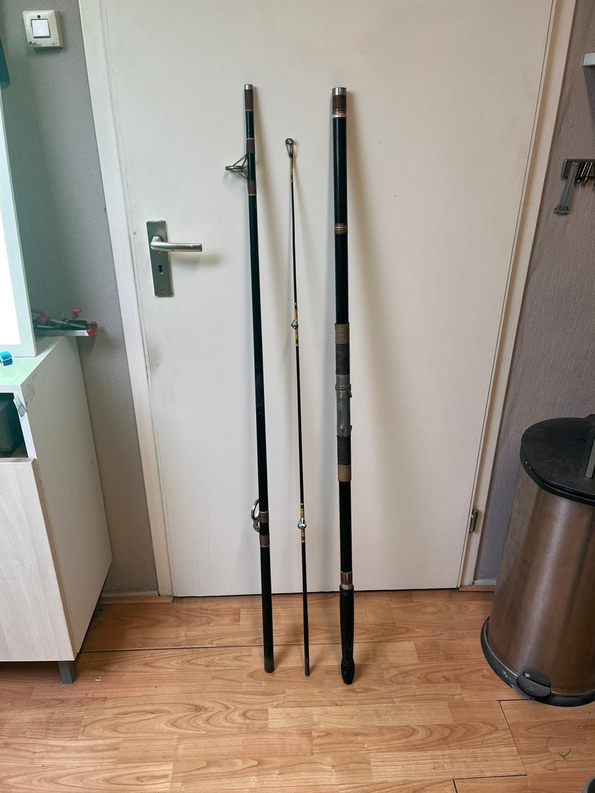 Oer degelijke zeehengel lengte 390 cm., Ophalen, Gebruikt, Werphengel
