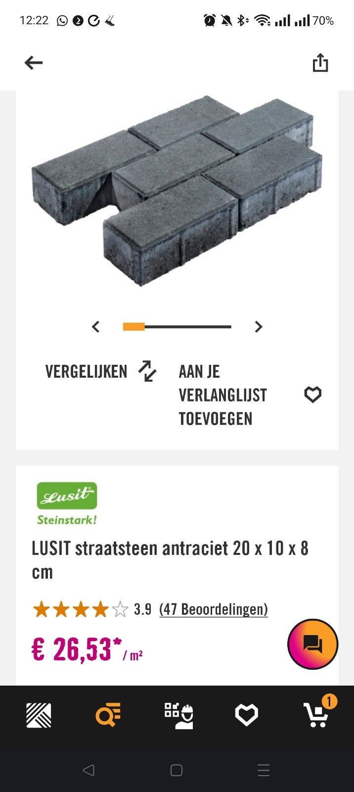 Gratis 70m2 straatstenen (3jr oud) - dit weekend af te halen, Tuin en Terras, Tuinmeubel-accessoires, Zo goed als nieuw, Ophalen
