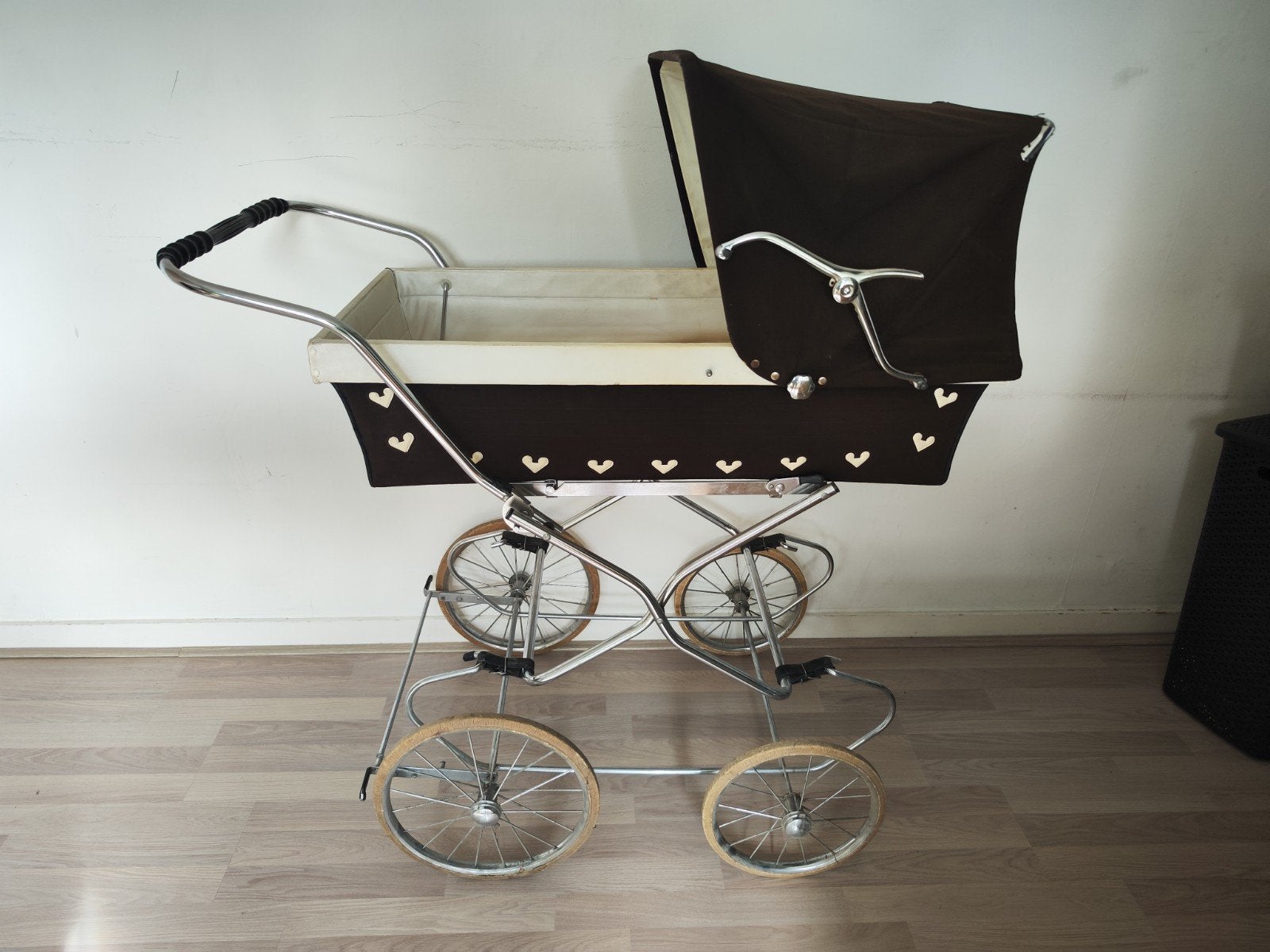 Klassieke Vintage Retro Kinderwagen Jaren '70 Bruin, Ophalen, Gebruikt, Kinderwagen, Overige merken