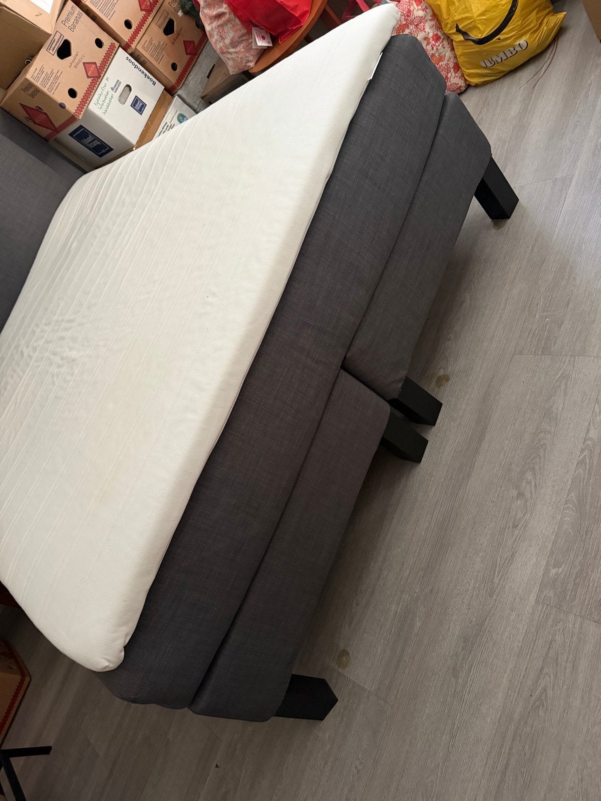 Comfortabel tweepersoons boxspring bed met matras, Ophalen, Gebruikt, Tweepersoons, 200 cm