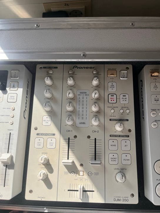 Pioneer CDJ-350 2x & DJM-350 mixer inc. Flightcase, Muziek en Instrumenten, Dj-sets en Draaitafels, Ophalen of Verzenden, Gebruikt