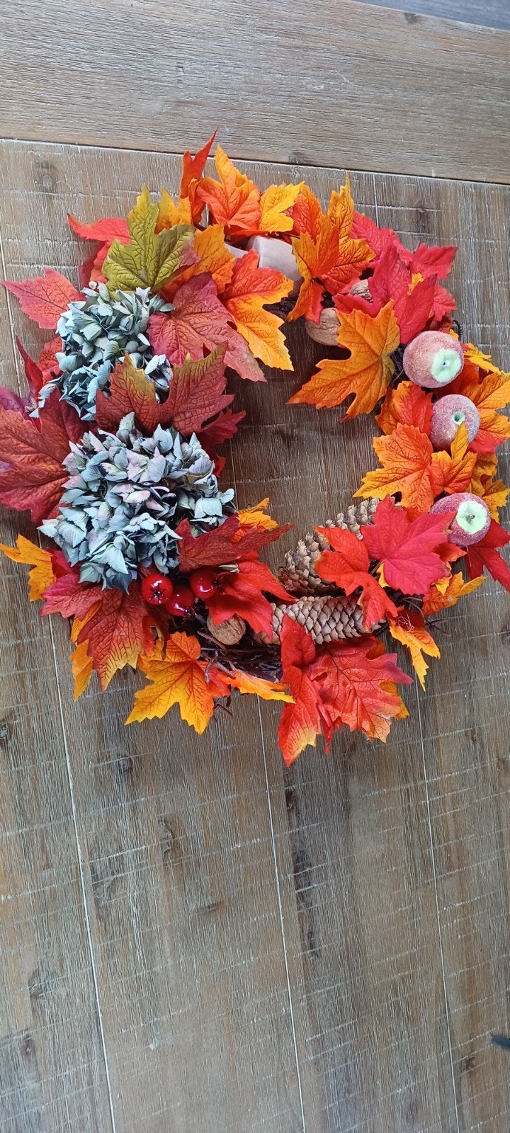 Herfstkrans 40 cm - Sfeervolle decoratie, Ophalen of Verzenden, Zo goed als nieuw, Krans, Natuurlijk materiaal
