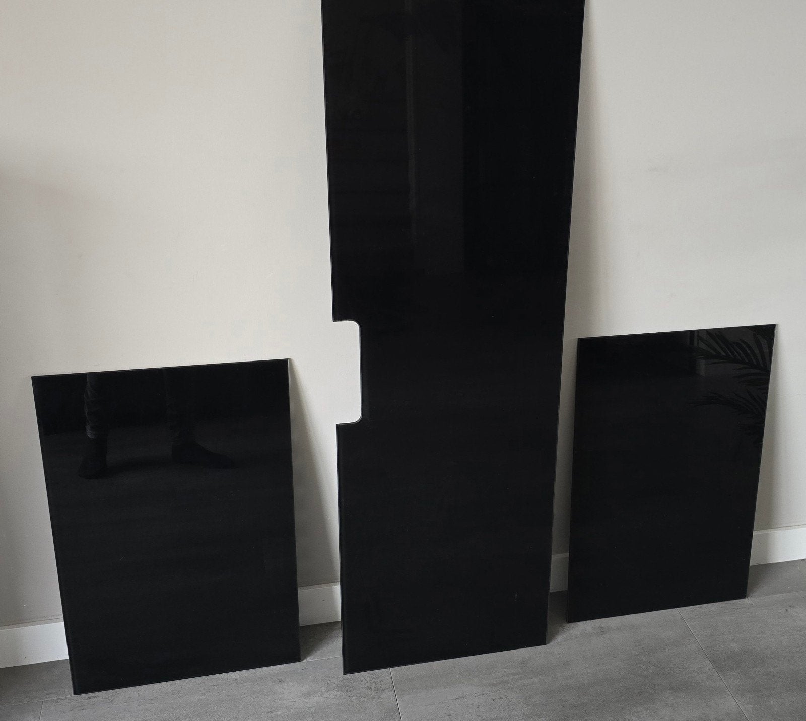 Besta bovenblad glas zwart, Ophalen, Gebruikt