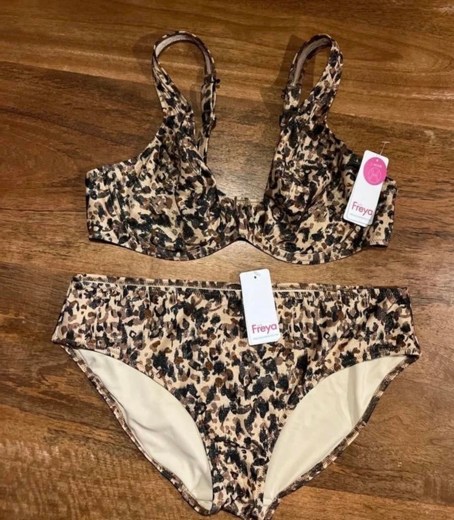 Nieuwe Freya Bikini Set - Luipaardprint, Kleding | Dames, Badmode en Zwemkleding, Ophalen of Verzenden, Nieuw, Bruin, Bikini