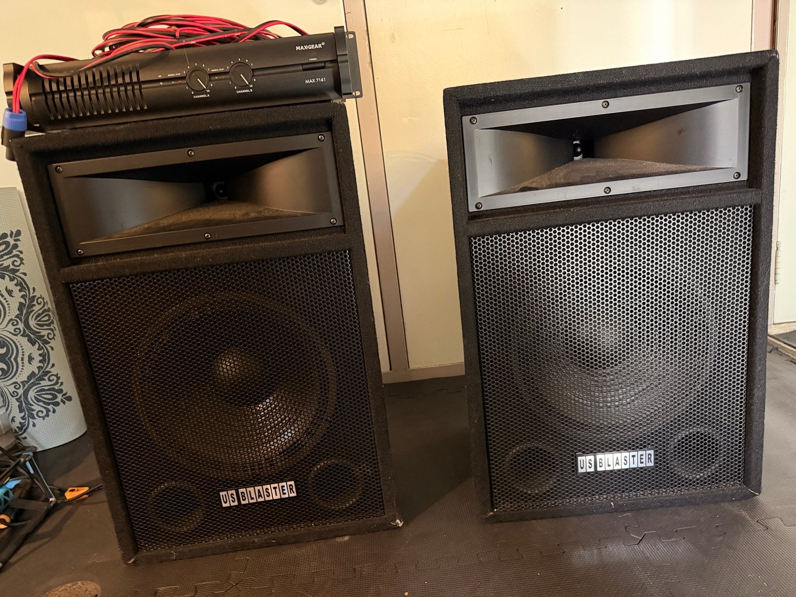 US Blaster speakers - DJ starter set verrassend goed geluid, Audio, Tv en Foto, Gebruikt, Inclusief kabels, Speakerset, Ophalen