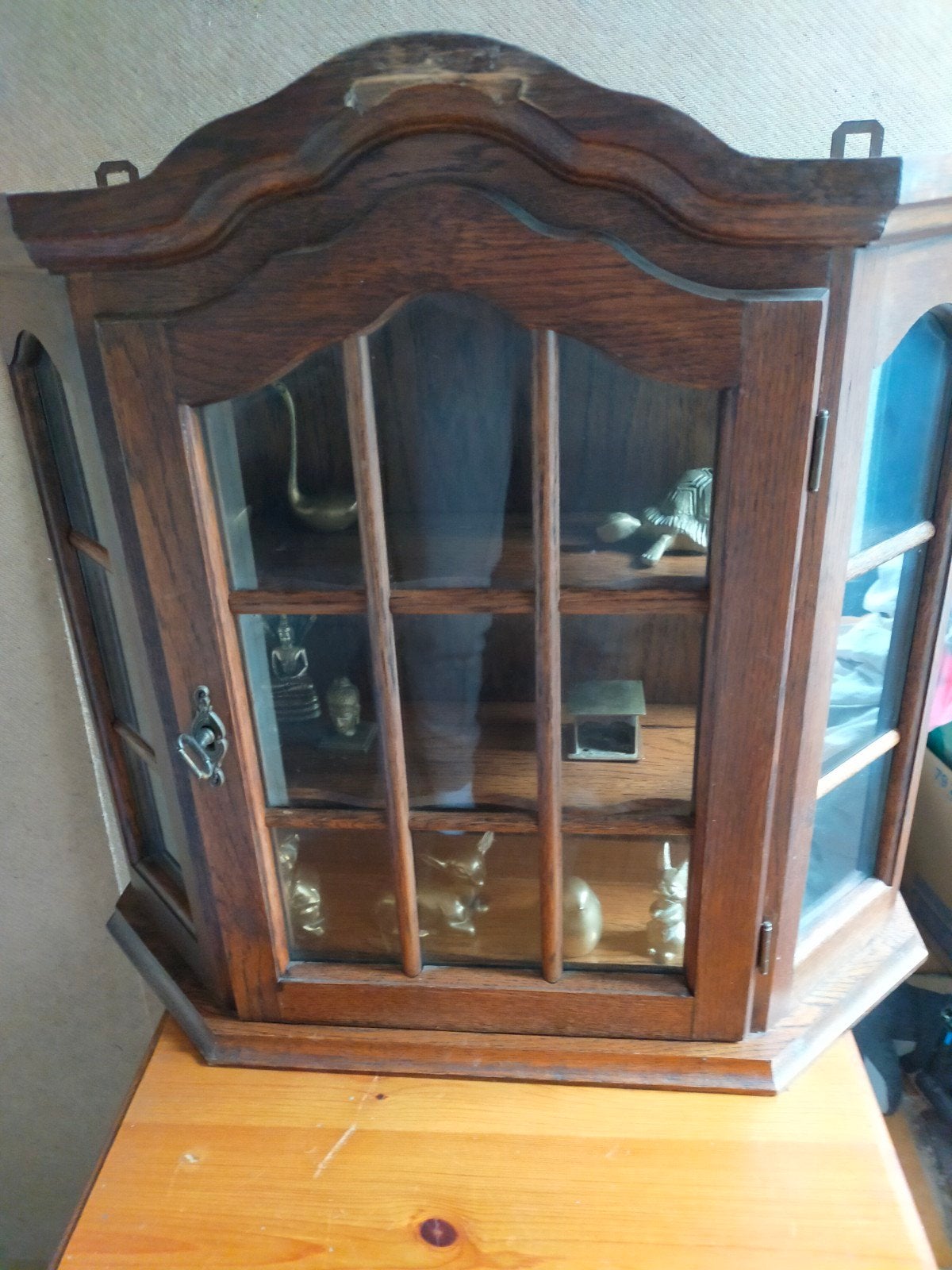 Vintage kastje vitrine kastje, Huis en Inrichting, Ophalen, 25 tot 50 cm, 50 tot 100 cm, Minder dan 100 cm