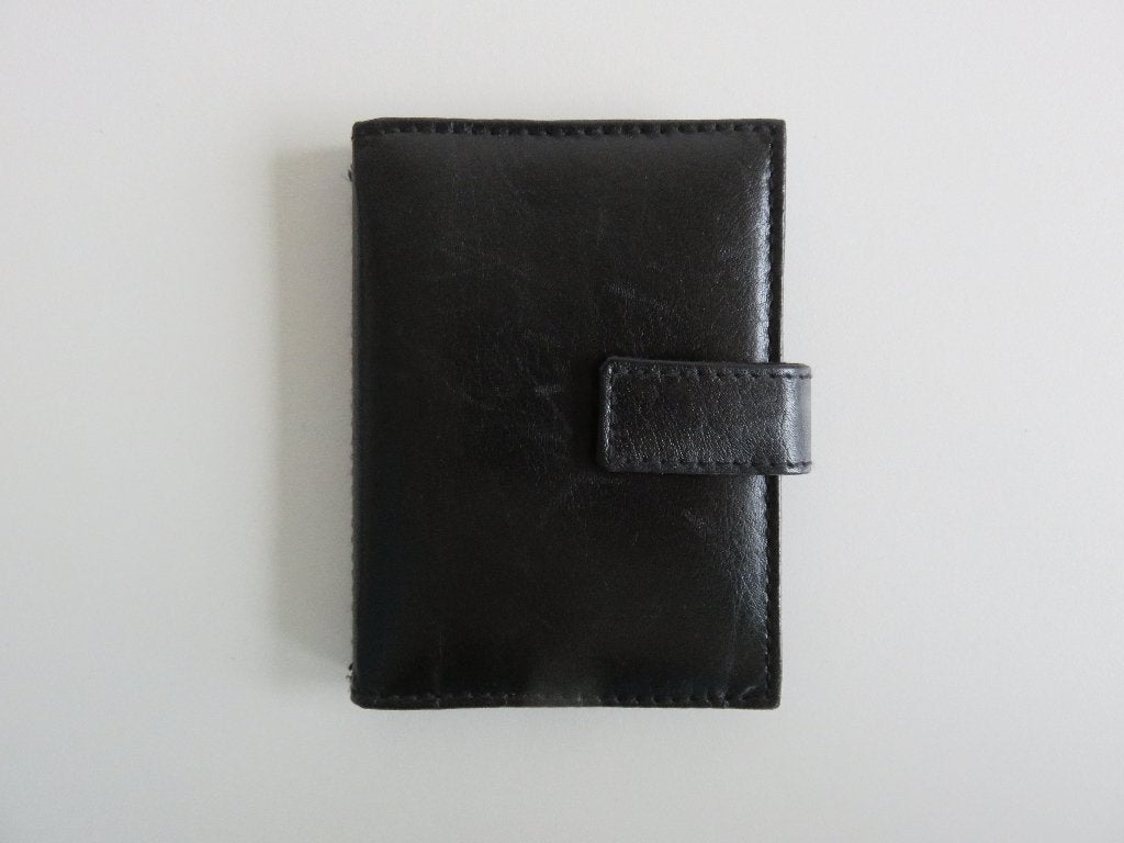 Bruin leren mapje voor pasjes, pasjeshouder creditcard etui, Overige merken, Gebruikt, Bruin, Ophalen of Verzenden